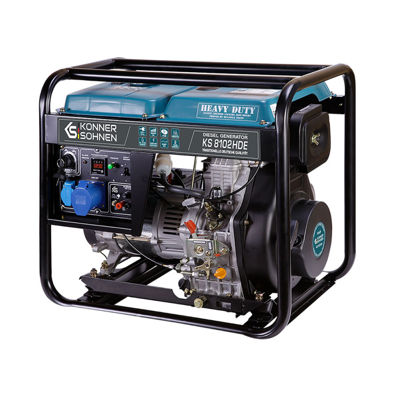 Дизельний генератор 6,5 кВТ Konner&Sohnen KS 8102HDE (EURO II)