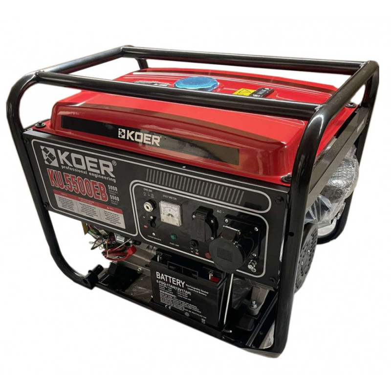 Бензиновий генератор 7,5 кВт KOER KU.7500EB електростартер