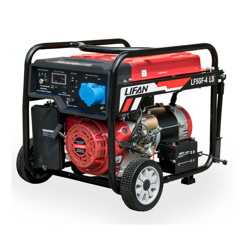 Газобензиновый генератор 5,5 кВт LIFAN LF5GF-4LS BIFUEL