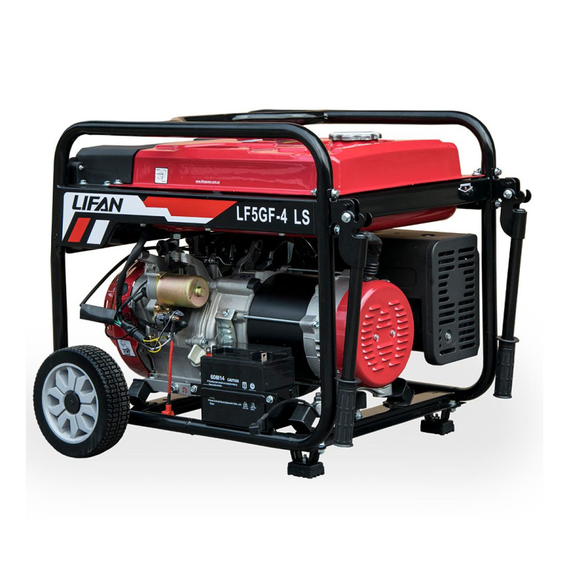 Газобензиновый генератор 5,5 кВт LIFAN LF5GF-4LS BIFUEL