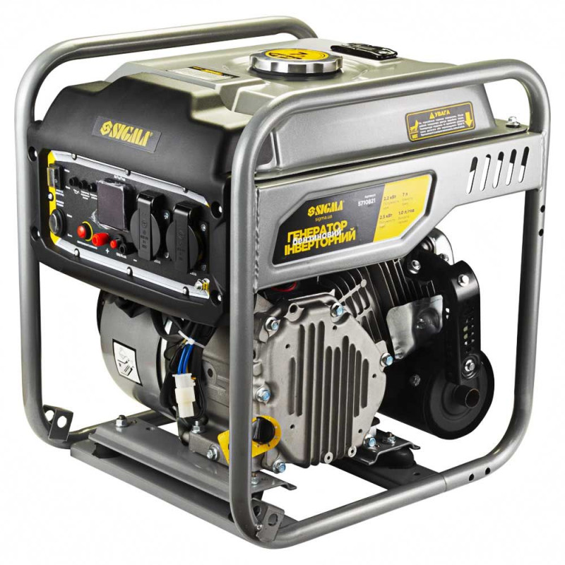 Генератор інверторний бензиновий 2.2/2.5кВт 7л 4-х тактний ручний запуск SIGMA (5710821)