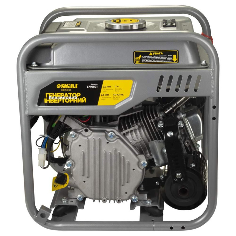 Генератор інверторний бензиновий 2.2/2.5кВт 7л 4-х тактний ручний запуск SIGMA (5710821)
