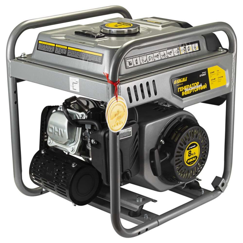 Генератор інверторний бензиновий 3.0/3.5кВт 7л 4-х тактний ручний запуск SIGMA (5710831)