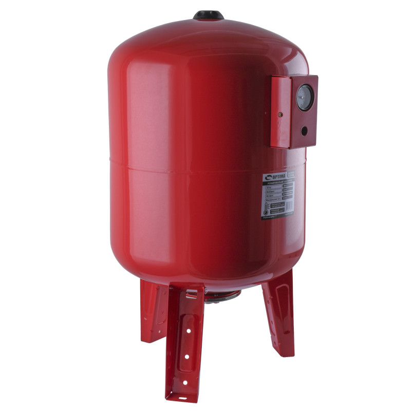 Расширительный бак Optima cal-pro для систем отопления 100л 10bar (с манометром)