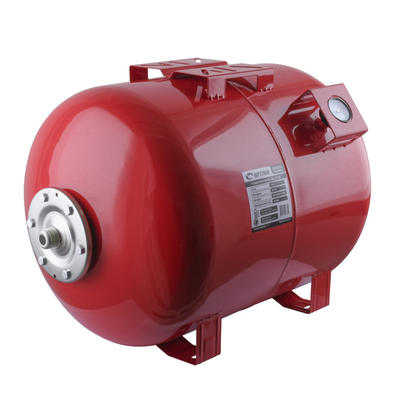 Расширительный бак Optima Cal-pro для систем отопления 100л 10bar горизонтальный