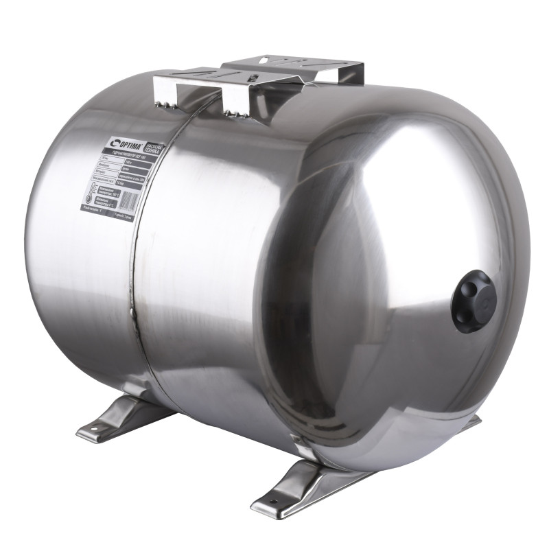 Гидроаккумулятор OPTIMA 100л горизонтальный нержавейка 10bar