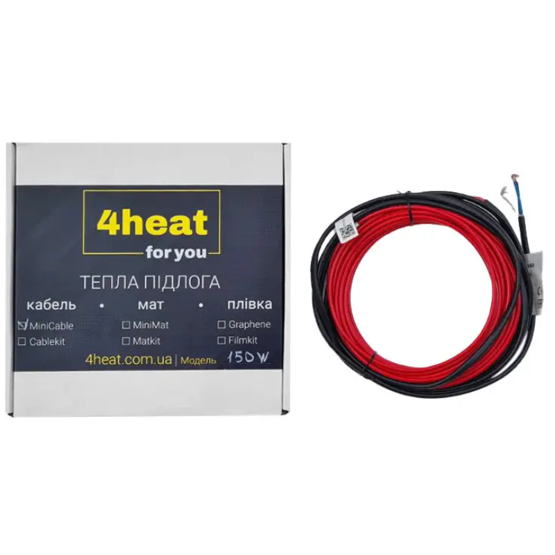 Кабель нагріваючий двожильний 4HEAT MiniCable/18-750