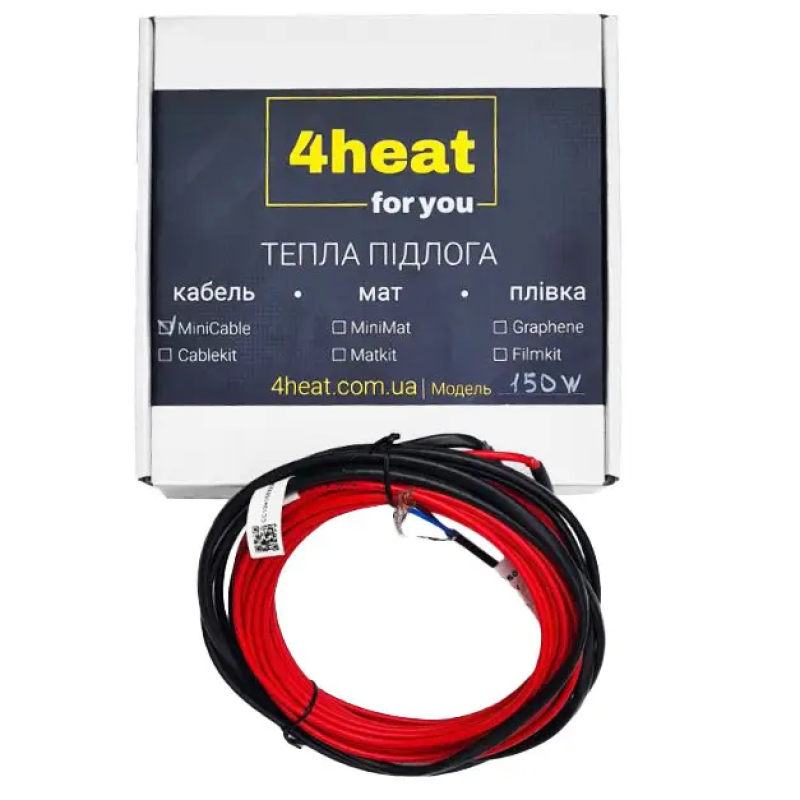 Кабель нагріваючий двожильний 4HEAT MiniCable/18-750