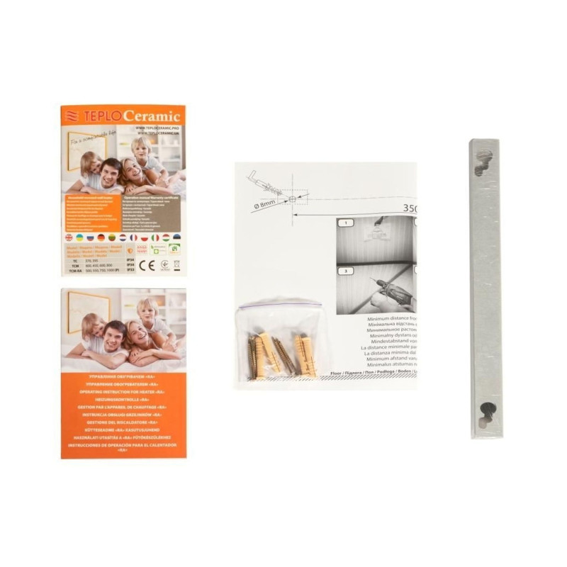 Обігрівач керамічний TEPLOCeramic ТCM-RA 500 (бежевий) 603х603х17