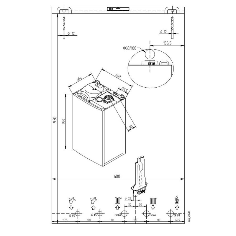 Газовий котел Baxi NUVOLA PLATINUM+ 33 GA двоконтурний 