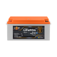 Акумулятор LP LiFePO4 51,2V - 50 Ah (2560Wh) (BMS 80A/50А) пластик Smart BT