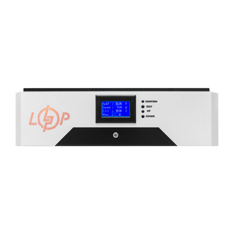 Аккумулятор LP LiFePO4 51,2V - 280 Ah (14336Wh) (BMS 200A/200А) металл F LCD Smart BT RS485/CAN