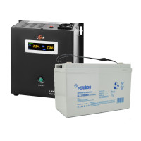 Комплект резервного живлення ДБЖ LPY-W-PSW- 800VA+ (560Вт) 5A/15A  +  Акумулятор гелевий 100 Ah MERLION
