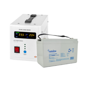 Комплект бесперебойного питания ИБП LPY-PSW-500VA+ (350Вт) 5A/10A + Аккумулятор гелевый 100 Ah MERLION GL121000M8 12V