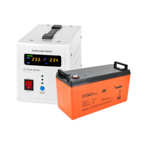 Комплект резервного питания ИБП LPY-PSW-800VA+ (560Вт) 5A/15A + Аккумулятор гелевый 120 Ah MERLION