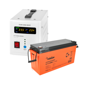 Комплект ИБП LPY-B-PSW-800VA+ (560Вт) 5A/15A + АКБ Merlion GL 12-150-0M8 12 V 150 Ah Q1/2