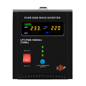 ИБП LogicPower LPY-PSW-1000VA+ (700Вт) 12V (10A/20A) с правильной синусоидой