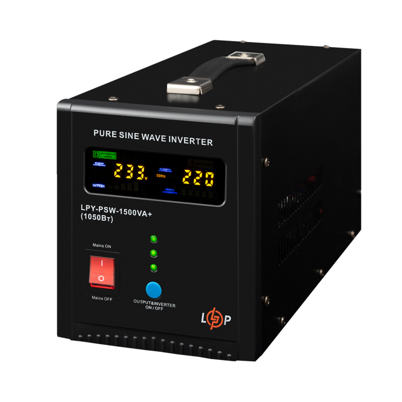 Источник бесперебойного питания (ИБП) с правильной синусоидой LPY-PSW-1500VA+ (1050Вт) 24 v