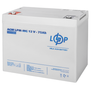 Акумулятор мультигелевий 75 Ah (ампер-годин) LogicPower AGM LPM-MG 12V