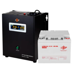 Комплект резервного питания для котла LogicPower ИБП W500 + гелевая батарея 520W