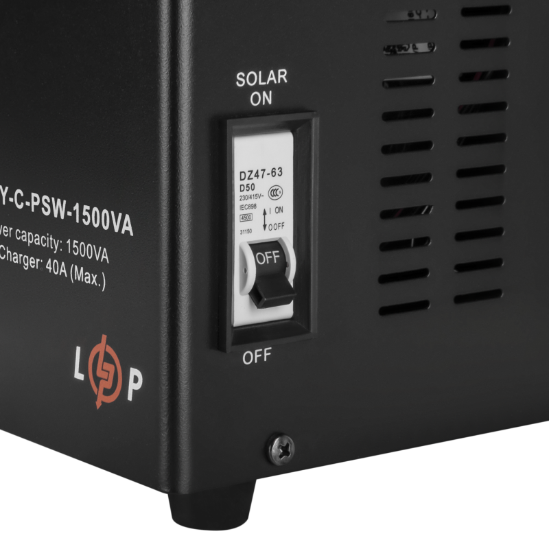 Гибридный солнечный инвертор 1,5кВА LogicPower LPY-С-PSW(1050W,MPPT24V)