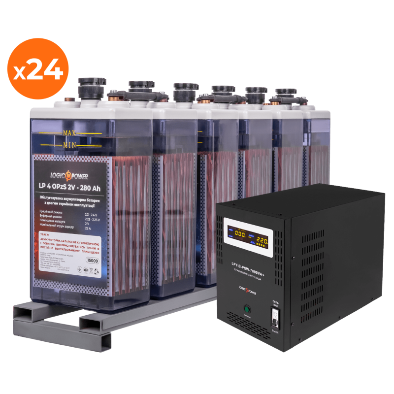 Комплект резервного питания для предприятий ИБП B7000 + OPzS батарея 15456W