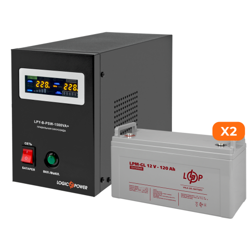 Комплект резервного питания ИБП B1500 + гелевая батарея 3300W