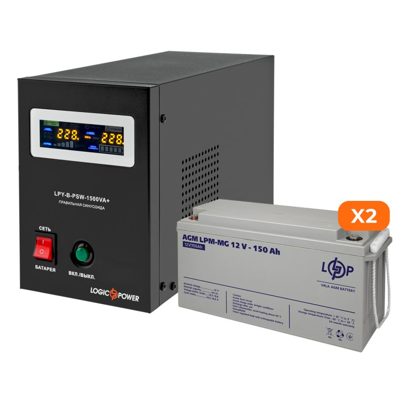 Комплект резервного питания ИБП B1500 + мультигелевая батарея 4140W