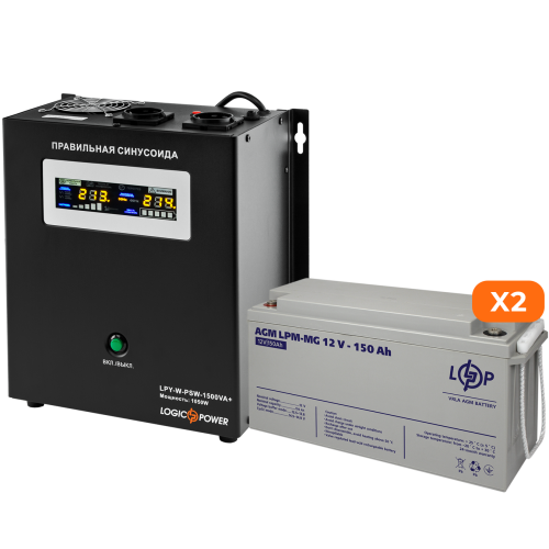 Комплект резервного живлення ИБП W1500 + мультигелевая батарея 4140W