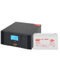 Комплект резервного живлення LogicPower ДБЖ 1500 Ва (1050 Вт) + гелева батарея 100 Ah (Ампер-годин)