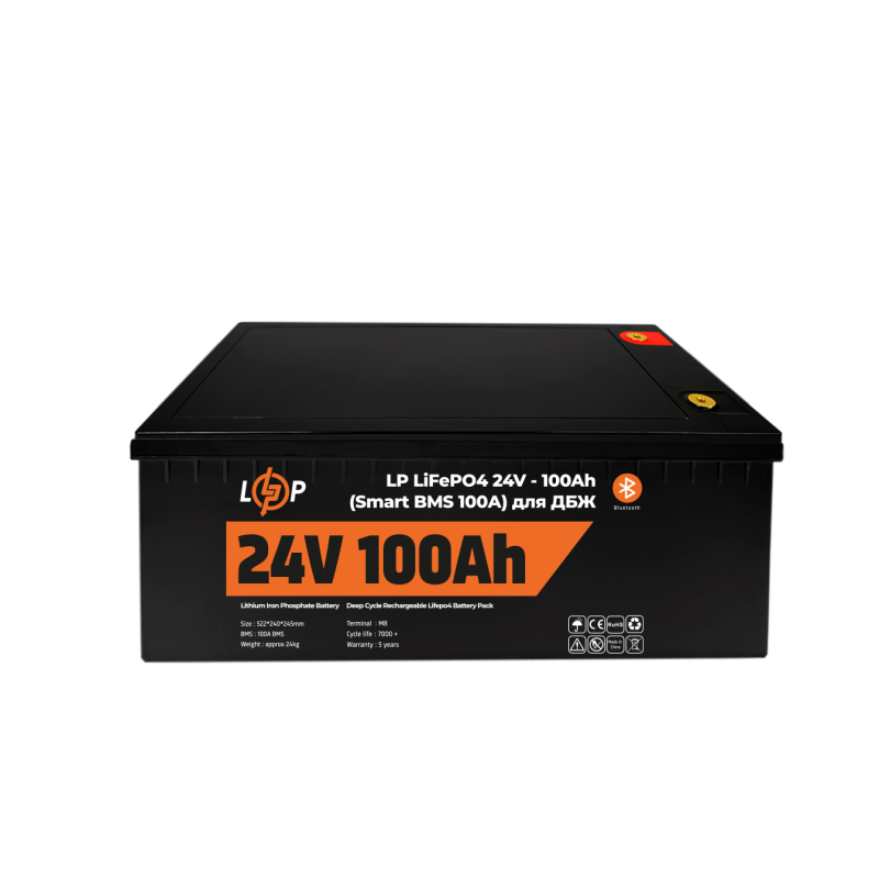 Акумулятор LiFePO4 100 Ah (ампер-годин) LogicPower 24V (20200) 
