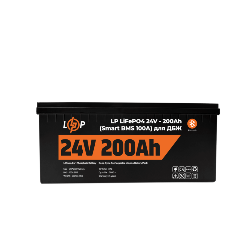 Акумулятор LiFePO4 200 Ah (ампер-годин) LogicPower 24V