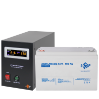 Комплект резервного живлення LogicPower B1000 + мультигелева батарея 1280 Ватт