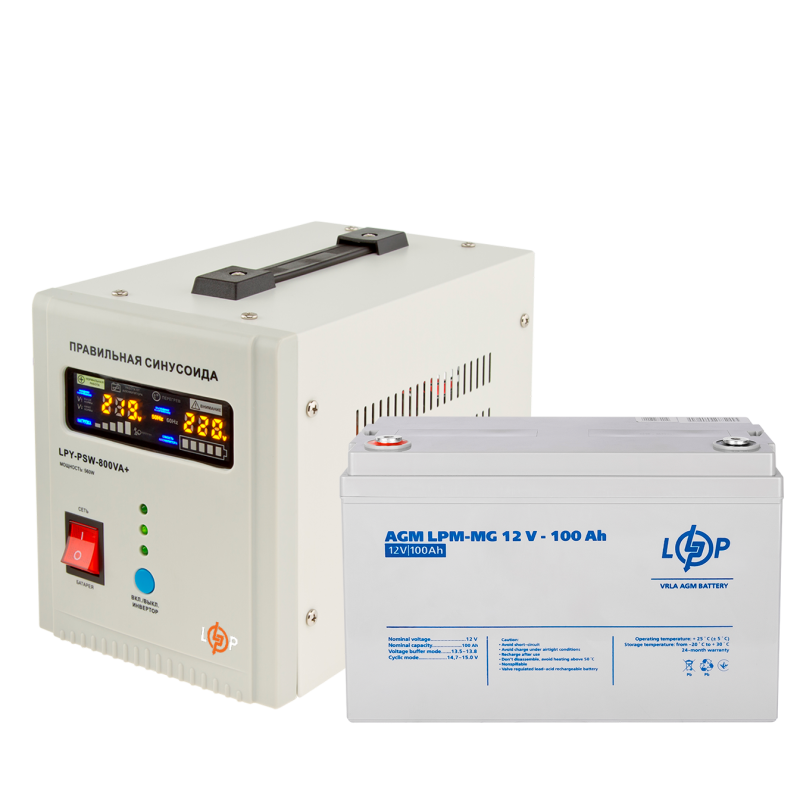 Комплект резервного питания LogicPower 800 + мультигелевая батарея 1280 Ватт