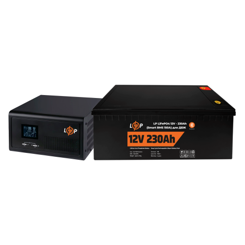 Комплект резервного живлення LogicPower ДБЖ + літієва (LiFePO4) батарея UPS 1500VA + АКБ LiFePO4 1280W