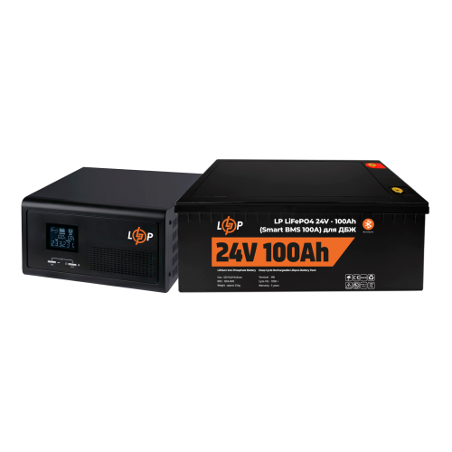 Комплект резервного живлення LogicPower ДБЖ + літієва (LiFePO4) батарея UPS 2300VA + АКБ LiFePO4 5120W