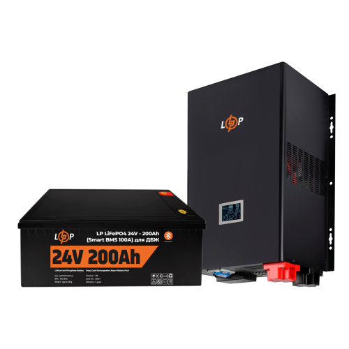 Комплект резервного живлення LogicPower ДБЖ + літієва (LiFePO4) батарея UPS 3600VA + АКБ LiFePO4 5120W