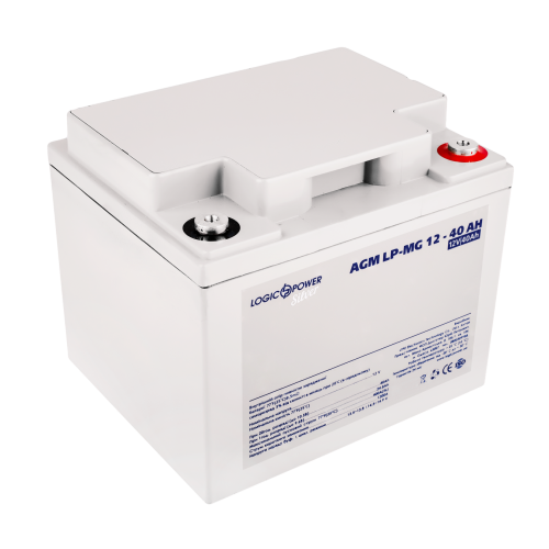 Акумулятор мультигелевий 40 Ah (ампер-годин) LogicPower AGM LP-MG Silver 12V