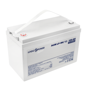 Аккумулятор мультигелевый 100 Ah (ампер-часов) LogicPower AGM LP-MG Silver 12V