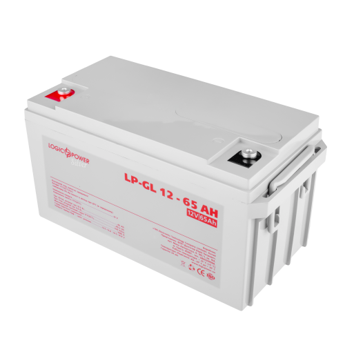 Аккумулятор гелевый 65 Ah (ампер-часов) LogicPower LP-GL Silver 12V