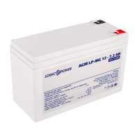 Акумулятор мультигелевий 7.2 Ah (ампер-годин) LogicPower AGM LP-MG Silver 12V