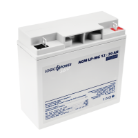 Акумулятор мультигелевий 20 Ah (ампер-годин) LogicPower AGM LP-MG Silver 12V