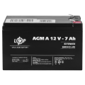 Акумулятор свинцево-кислотний 7 Ah (ампер-годин) LogicPower AGM А 12V