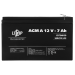 Акумулятор свинцево-кислотний 7 Ah (ампер-годин) LogicPower AGM А 12V