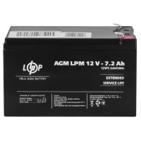 Акумулятор свинцево-кислотний 7.2 Ah (ампер-годин) LogicPower AGM LPM 12V
