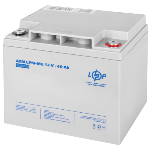 Акумулятор мультигелевий 40 Ah (ампер-годин) LogicPower AGM LPM-MG 12V