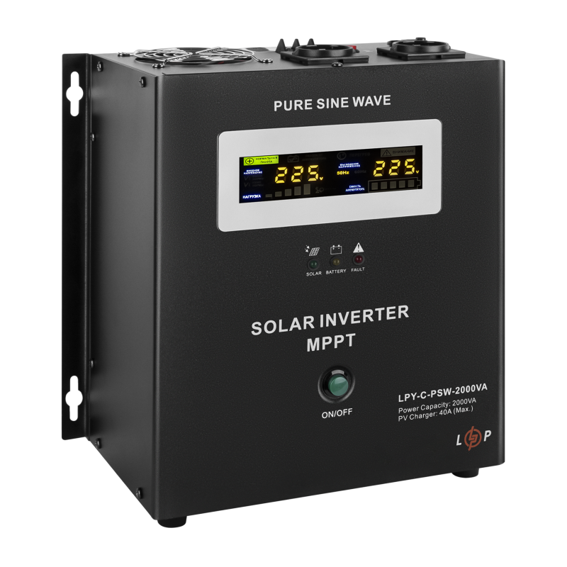 Гібридний сонячний інвертор 2кВА LogicPower LPY-C-PSW-2000VA (1400W, MPPT24V) 