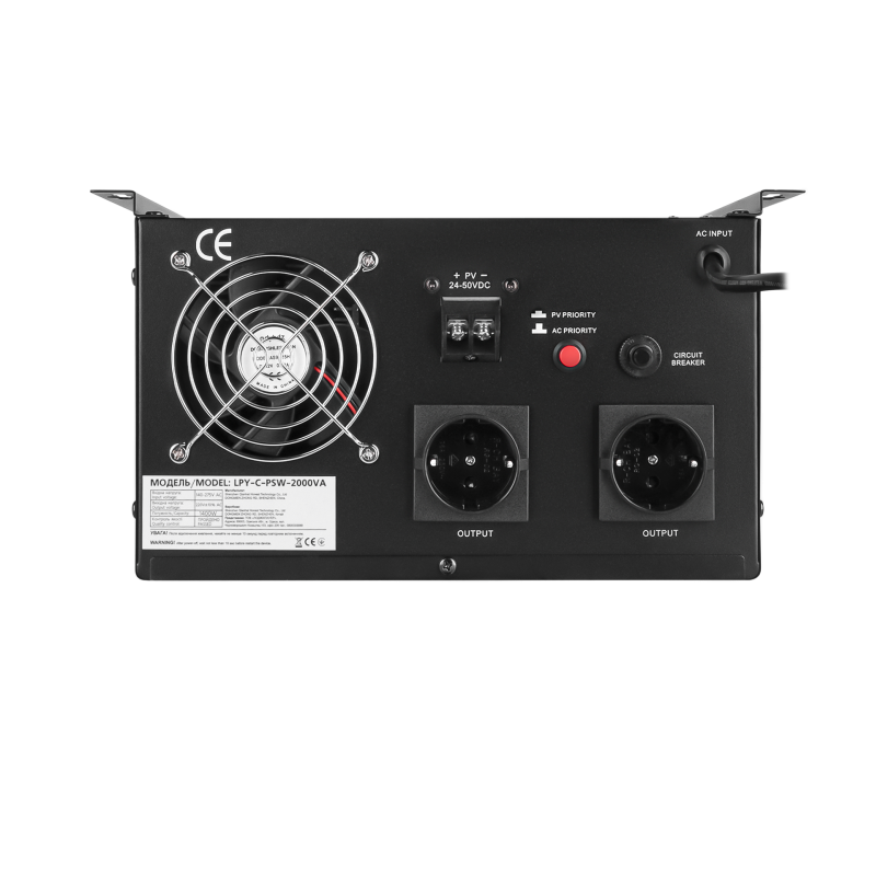 Гібридний сонячний інвертор 2кВА LogicPower LPY-C-PSW-2000VA (1400W, MPPT24V) 