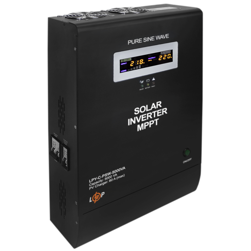 Гібридний сонячний інвертор 5кВА LogicPower LPY-C-PSW (3,5кВт,MPPT48V)  