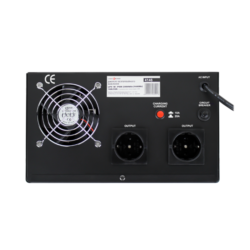 ИБП с правильной синусоидой LogicPower LPY-W-PSW-2000VA-1400Вт-24V -10A/20A